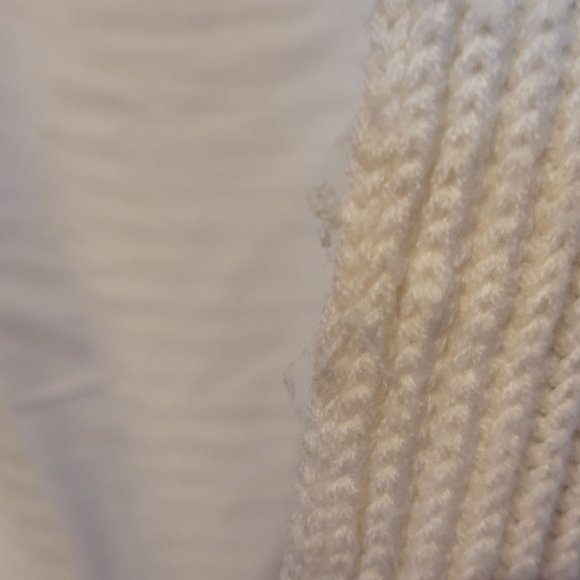 Vintage Acrylic Knit Scarf Fringe Ends Red Navy Ski Pattern Jeunique 60s 70s - Picture 7 of 8